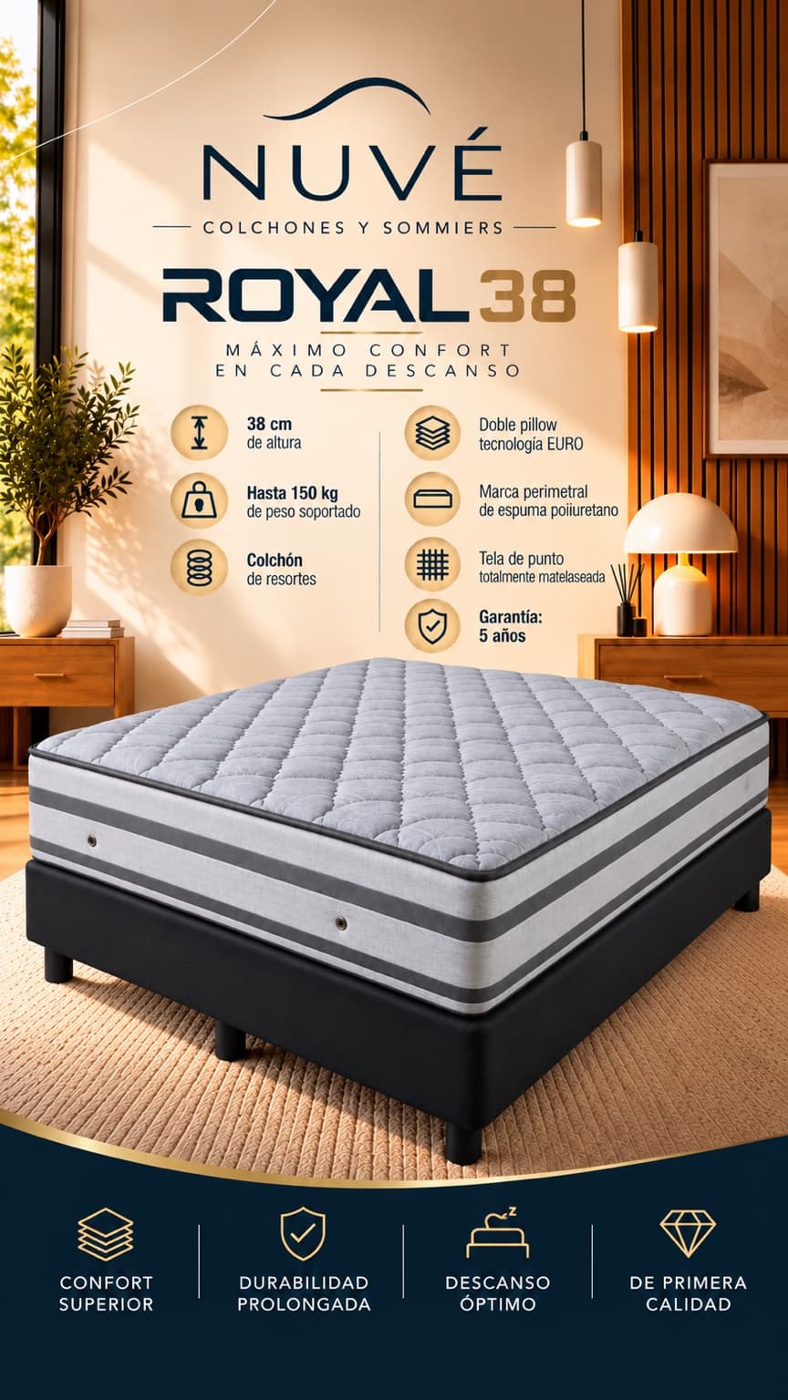 Colchón NUVÉ Royal 38